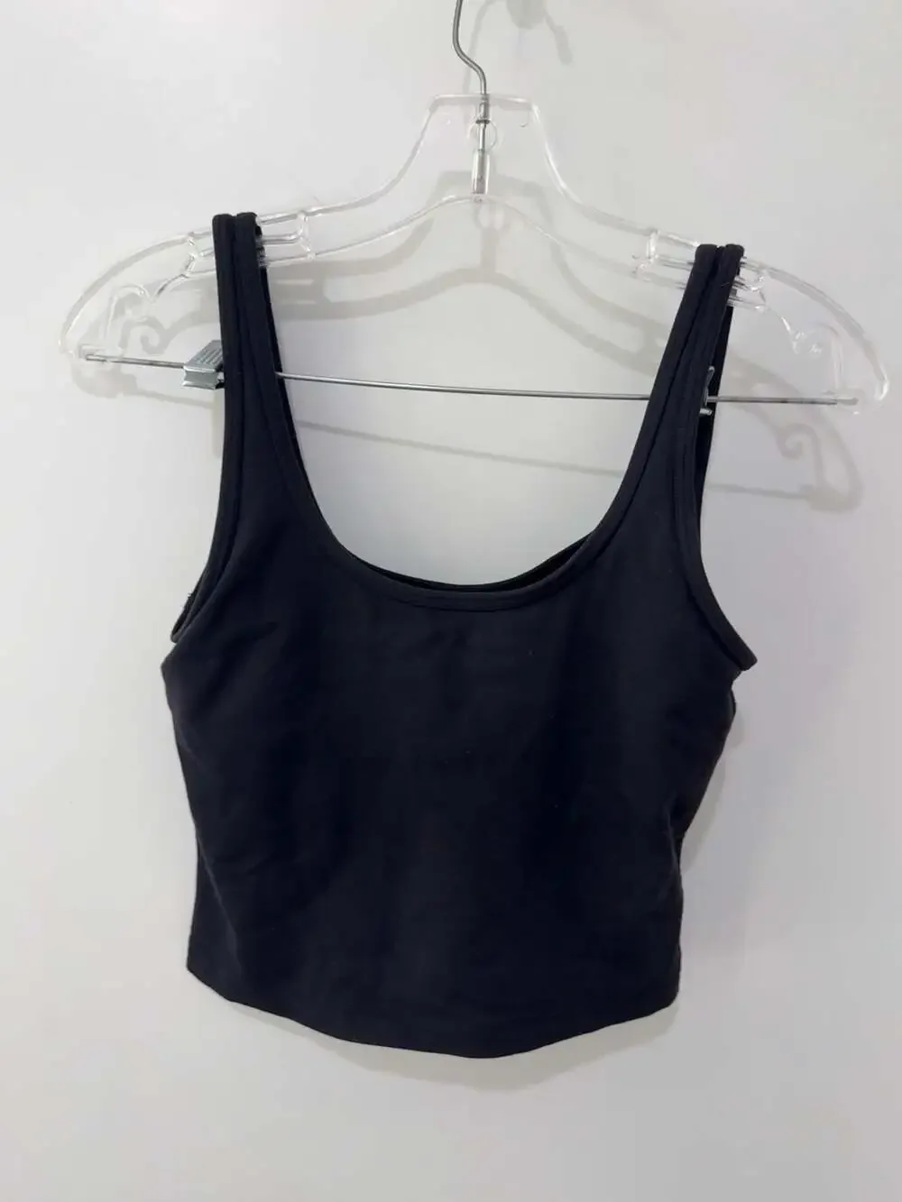 Aritzia TnAction Butter Mini Sports Tank Crop Top Black Size S